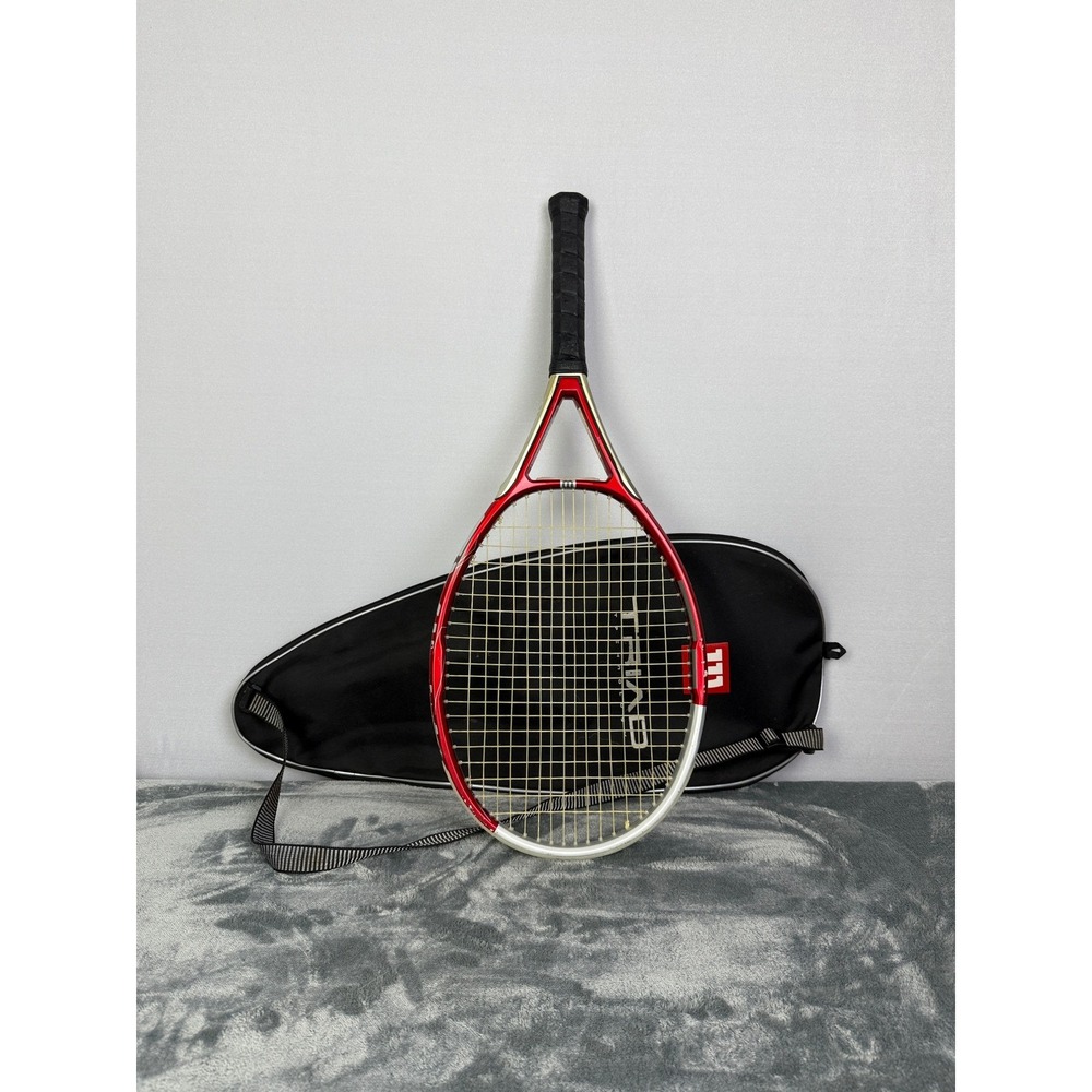 Wilson Triad Technology 125 PWR Tennis Racquet with‎ Case Red/Silver